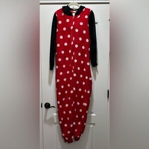 Disney Minnie Mouse Pajama Zip Pajama M (8-10)